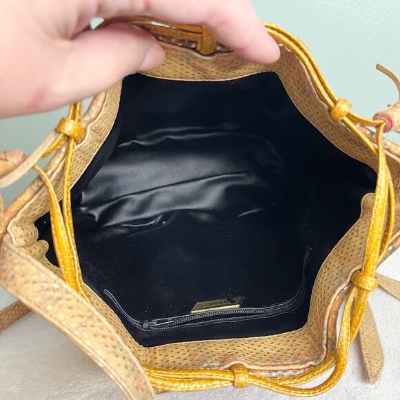 Sharif Multicolor Woven Boho Pull Tie Bucket Tassel Sling Shoulder Bag - Picture 7 of 8